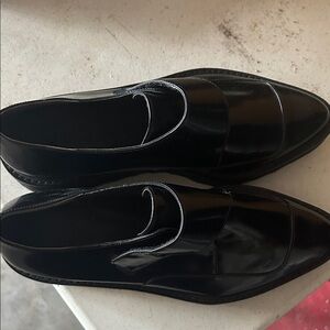 Vince Shiny Black Women's Loafers never worn